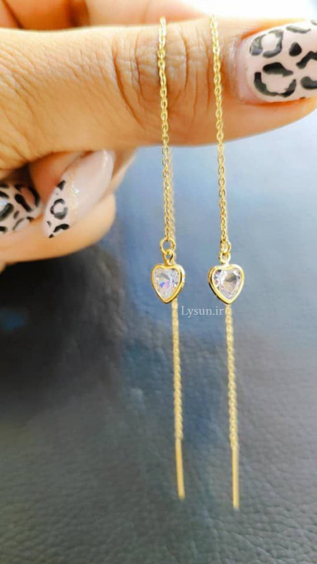 گوشوارهی بخیه یک لایه نگین دار، کد۷۴۶