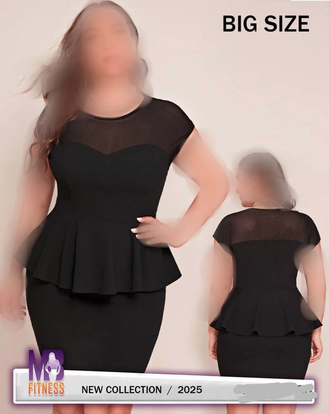 تونیک دامن دار سایز بزرگ_ کد۳۲۱