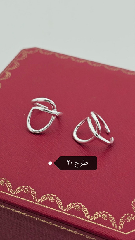 انگشتر آبکاری نقره _ کد ۸۱