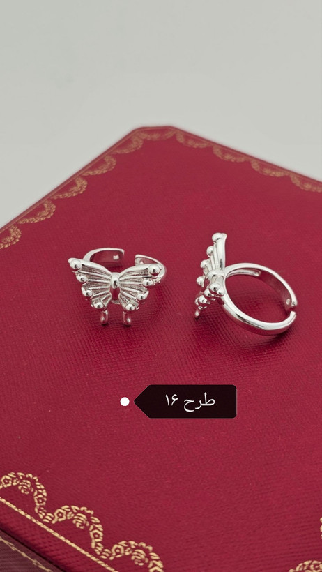 انگشتر آبکاری نقره _ کد ۸۱