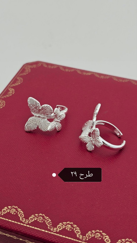 انگشتر آبکاری نقره _ کد ۸۱