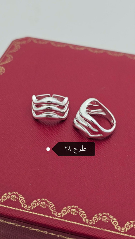 انگشتر آبکاری نقره _ کد ۸۱