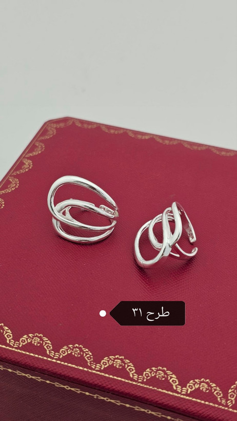 انگشتر آبکاری نقره _ کد ۸۱