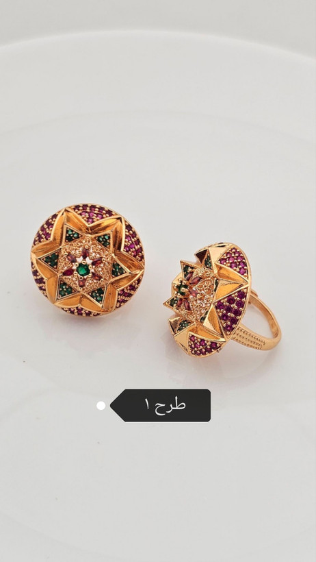 انگشتر هندی کپی طلا _ کد ۱۰۹