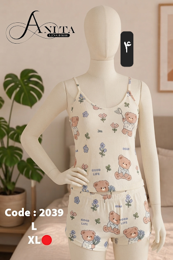 تاپ شورتک طرح دار سلنا _کد ۱۱۳۵