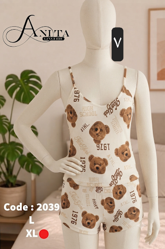 تاپ شورتک طرح دار سلنا _کد ۱۱۳۵