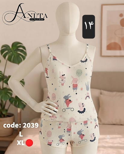 تاپ شورتک طرح دار سلنا _کد ۱۱۳۵