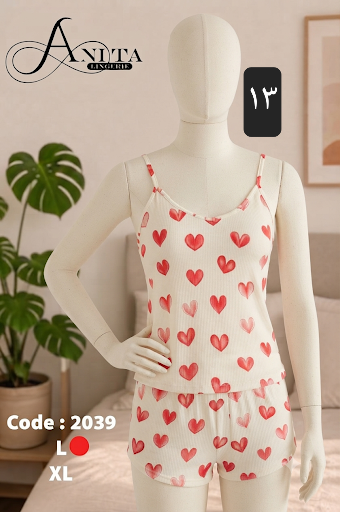 تاپ شورتک طرح دار سلنا _کد ۱۱۳۵