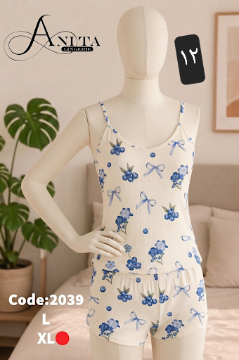 تاپ شورتک طرح دار سلنا _کد ۱۱۳۵