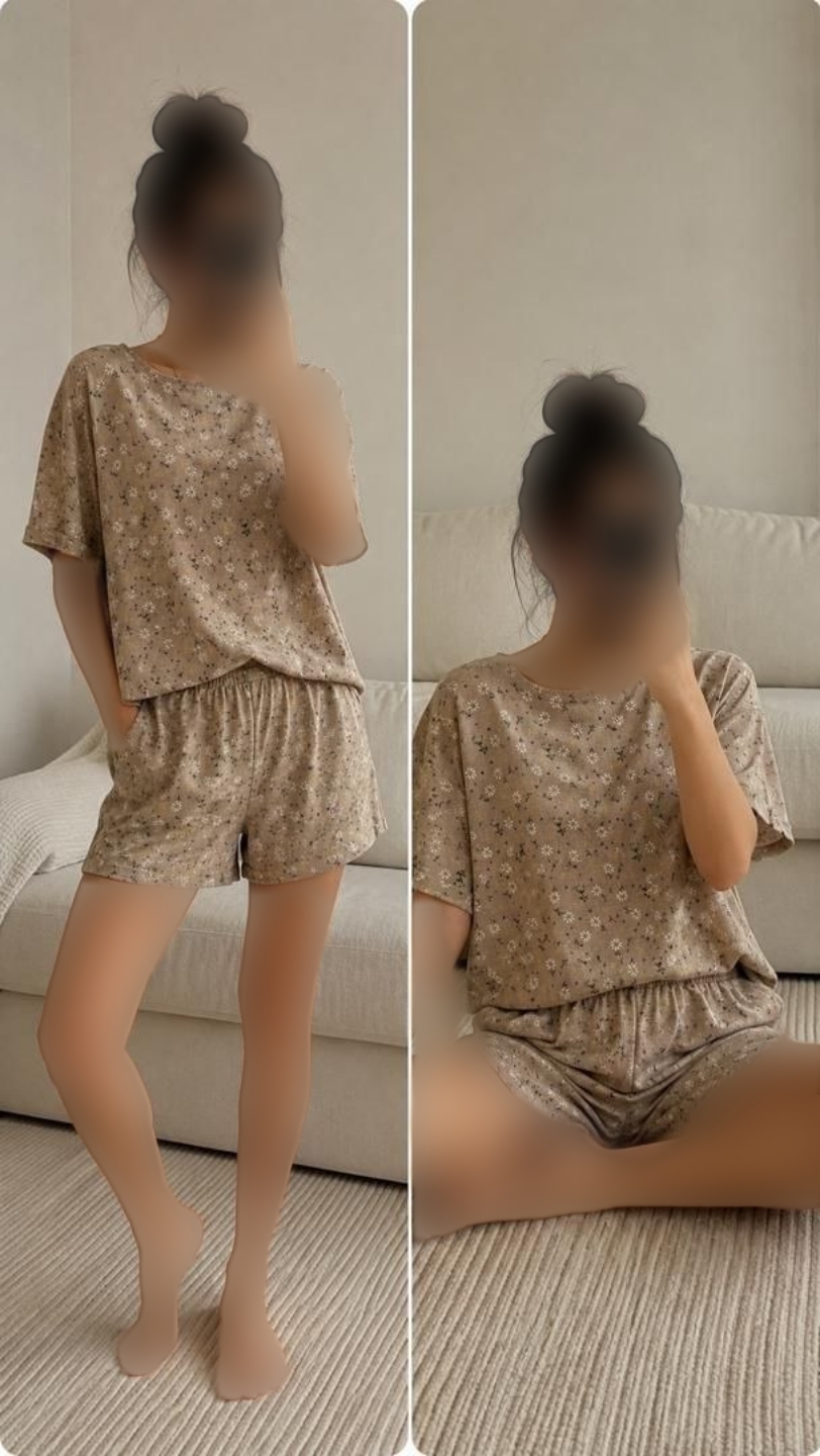 کراپ شلوارک گل گچی _ کد ۳۲۷