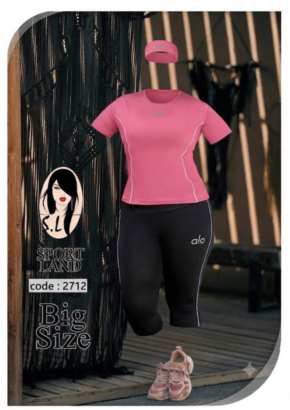 ست دو تیکه ورزشی زنانه سایز بزرگ _ کد ۱۸۴۸