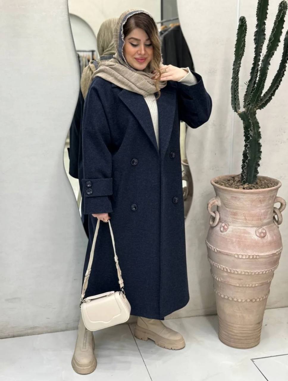 پالتو فوتر بلند زنانه _ کد ۱۸۶۲